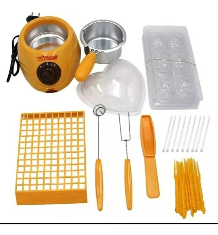 Pack Máquina 7 Mini Donas + Olla de Chocolate – ¡Postres irresistibles en minutos!