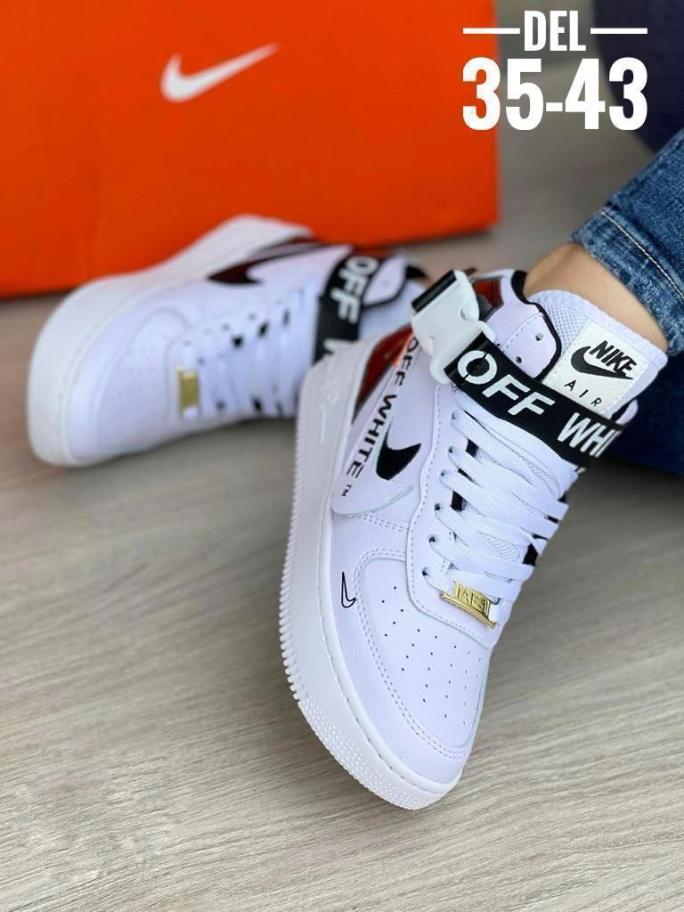 Bota Nike OFF WHITE Just Do It Femenina - con Forro Licron y Suela Ultraliviana