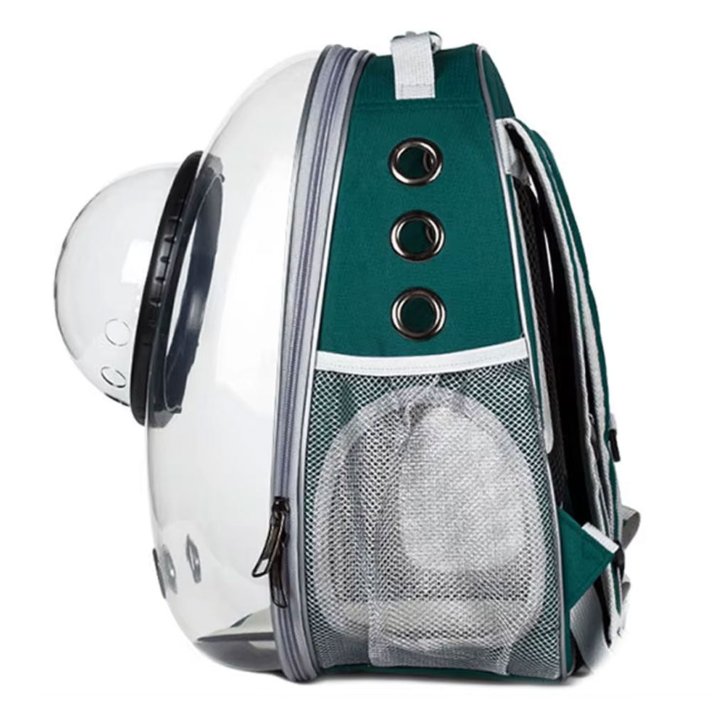 Mochila Transportadora para Mascotas Cápsula - Morral Espacial de Nailon para Gatos y Perros