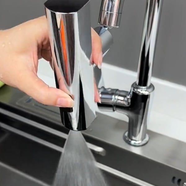 GRIFO GIRATORIO CON CASCADA PARA EXTENSIÓN 4 EN 1, Más lujo y practicidad en su cocina