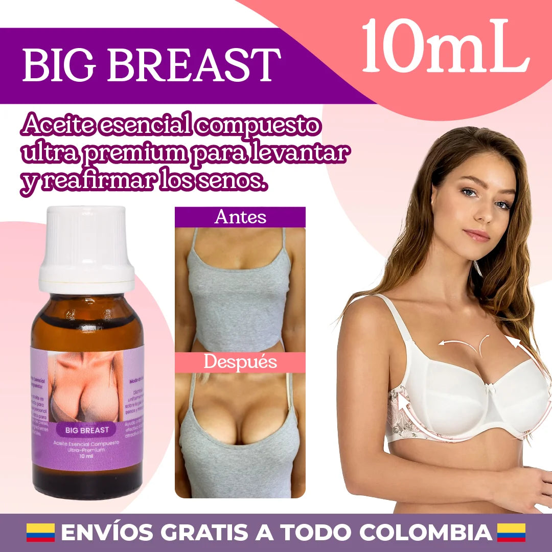 ACEITE BREAST, VOLUMINIZADOR DE SENOS NATUAL