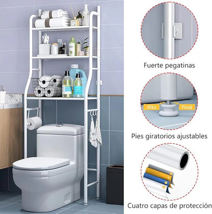 Organizador de Baño 3 Niveles 🛁 Más Espacio en Segundos