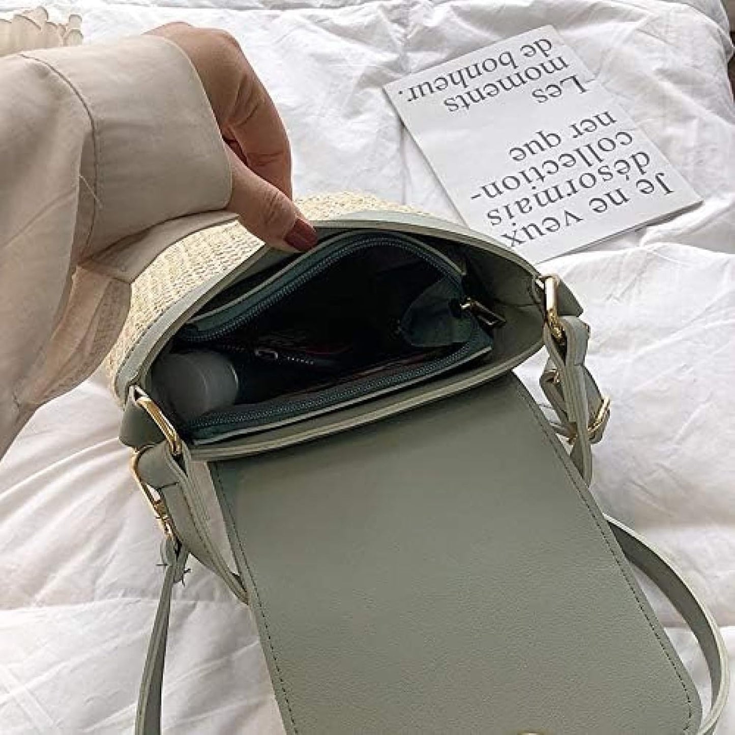 Bolso Artesanal Glamour Luxury Moda Playa - Paja Vintage