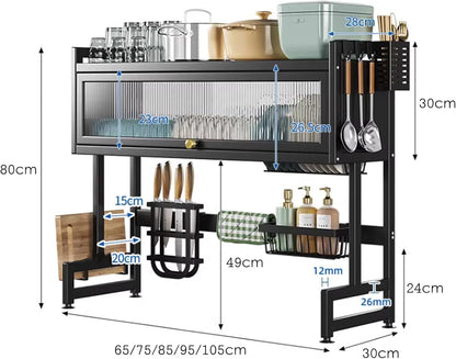 Escurridor de Platos MaxxKitchen™ con Tapa