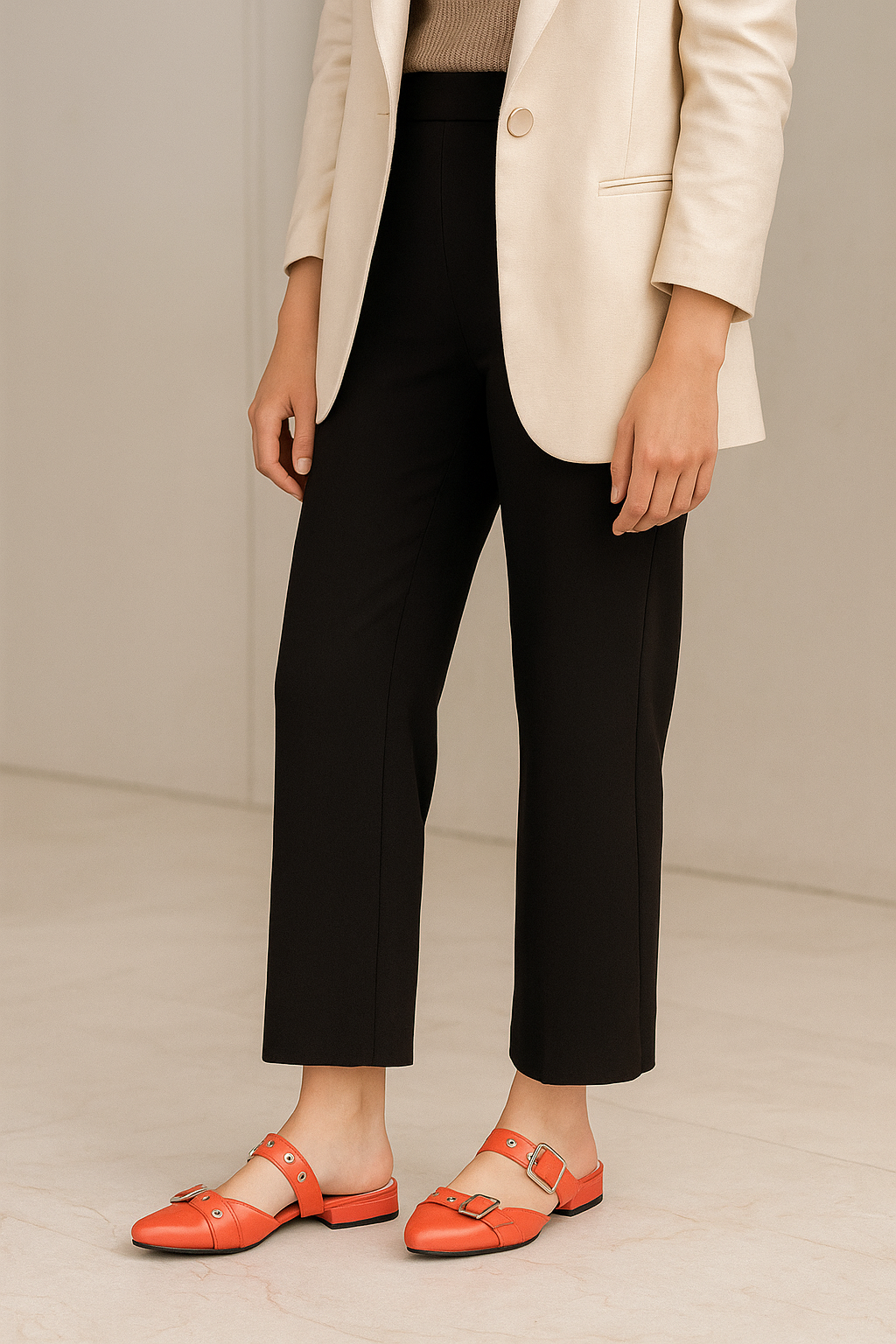 Baleta Plana Destalonada de Puntera Afilada REF TM01