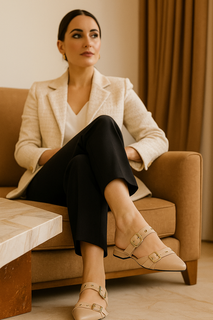 Baleta Plana Destalonada de Puntera Afilada REF TM01