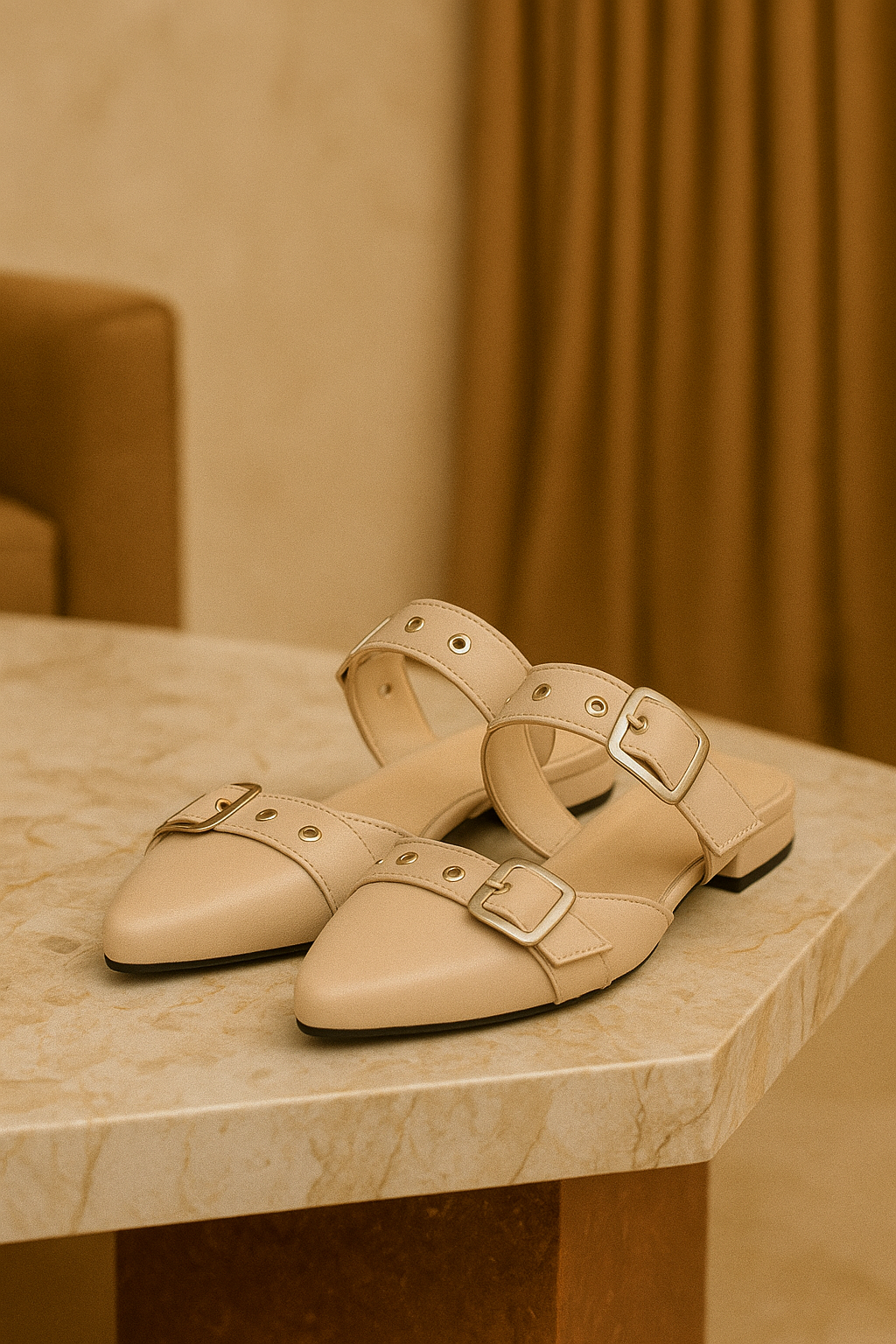 Baleta Plana Destalonada de Puntera Afilada REF TM01