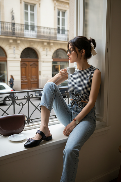 Baleta Plana Destalonada de Puntera Afilada REF TM01