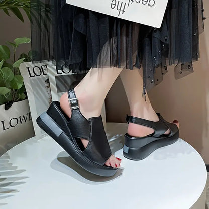 Sandalia Ortopédica Ortoflex con Plataforma - Capellada Cruzada y Plantilla Anatómica