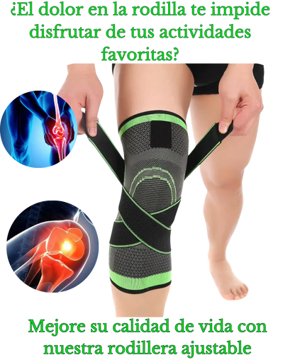 Rodillera de Compresión Elástica Ajustable - Protección Deportiva Profesional - Compre 1 y llévese 2